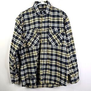 The Vermont Flannel Co Mens Long Sleeve Plaid Cotton 2 Pocket Flannel Small